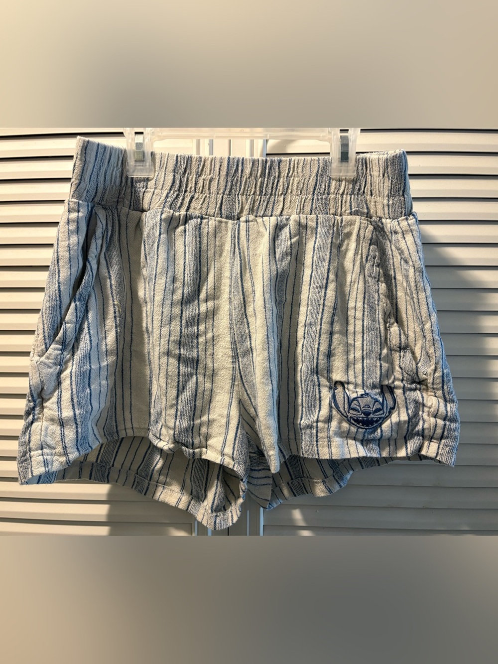 Disney stitch Blue & White Terry Shorts -